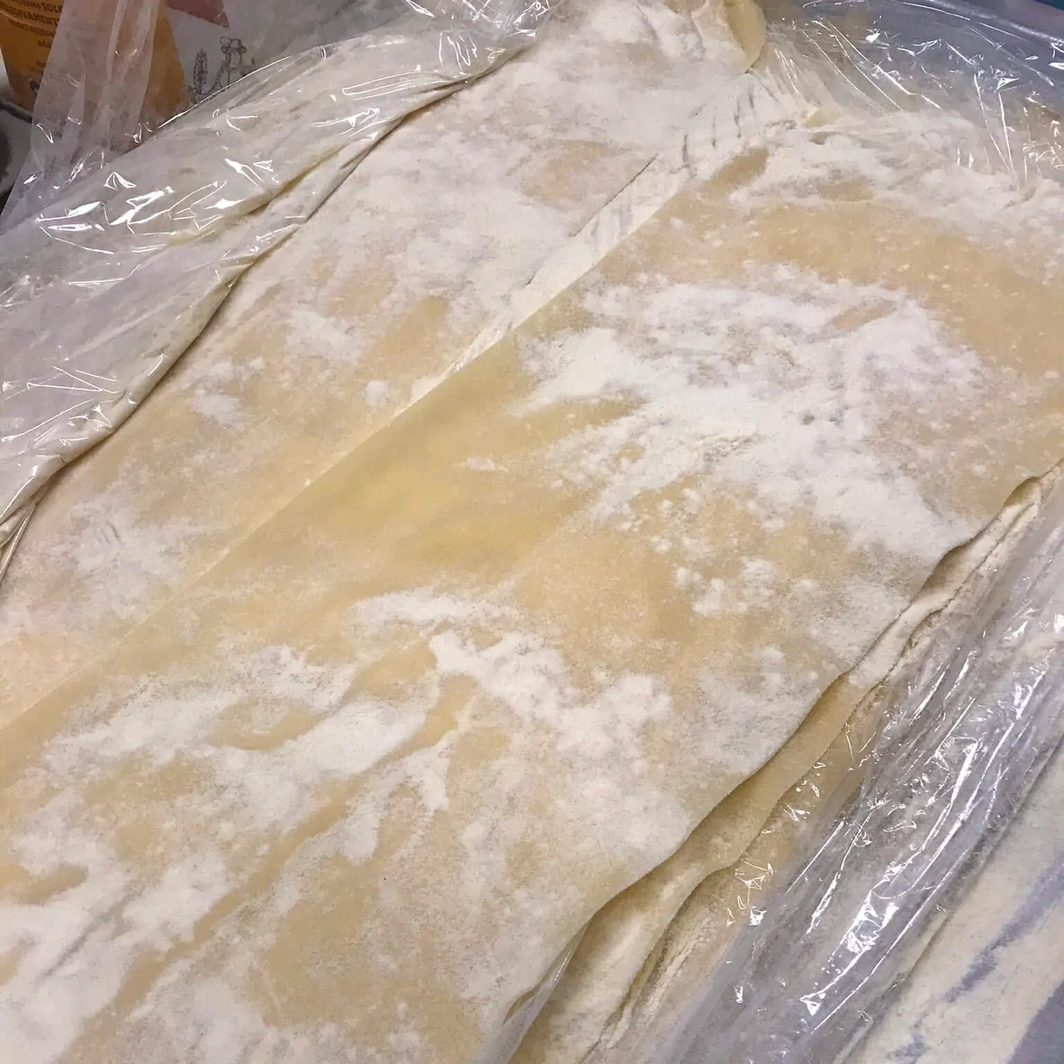Homemade lasagna pasta sheets