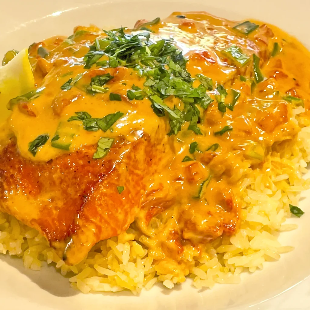 Red Coconut Curry Salmon
